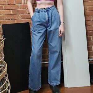 Rolla's Pleated Chloe Jeans in Azure Wash NEW $130